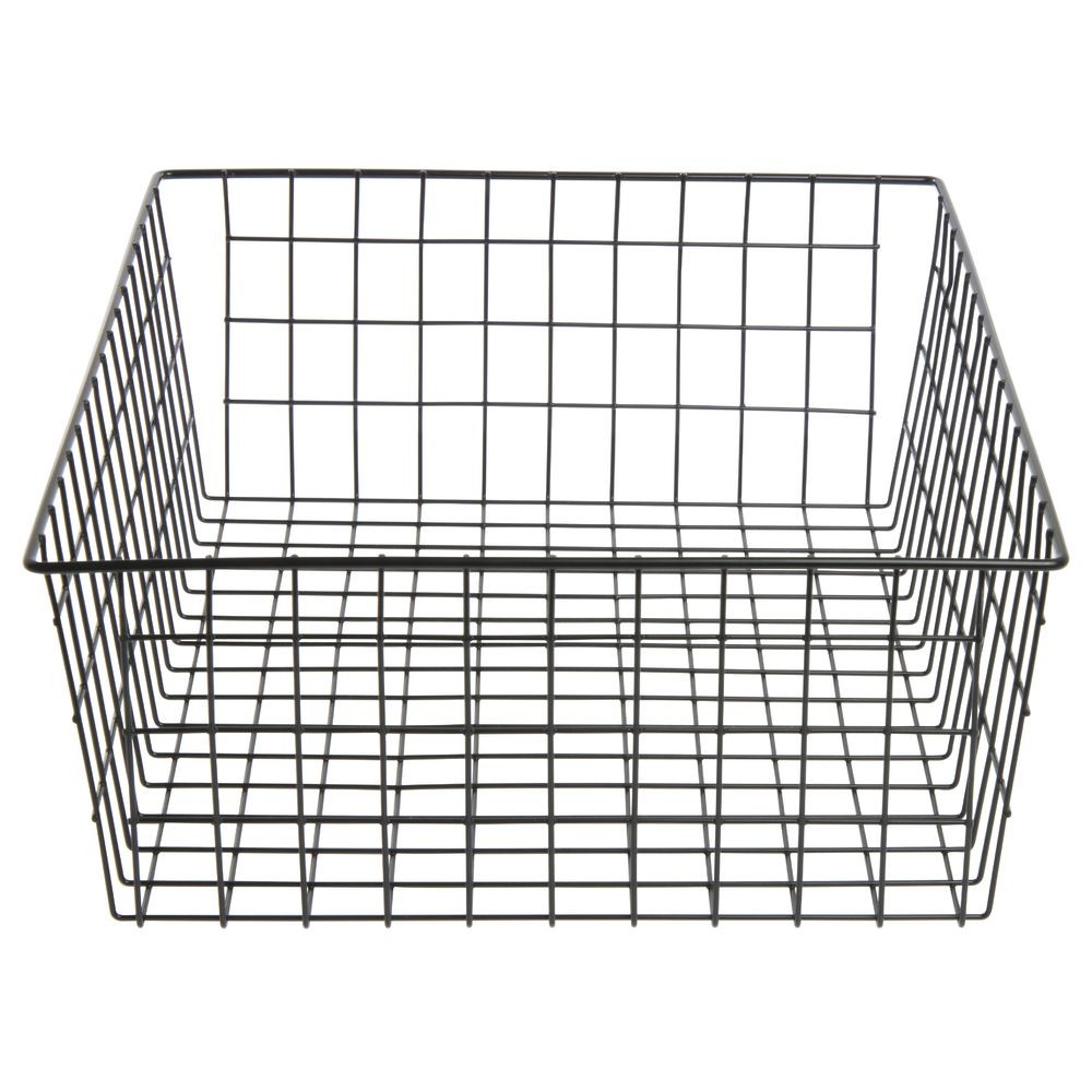 Bagel Basket Rectangular Black Wire - 14" x 20" x 6" H