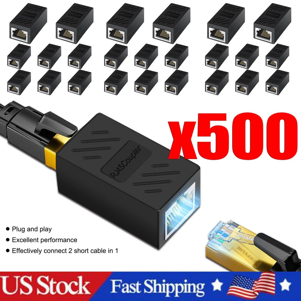 RJ45 Inline Coupler Cat7 Cat6 Cat5e Cat5 Ethernet LAN Network Cable Adapter Lot