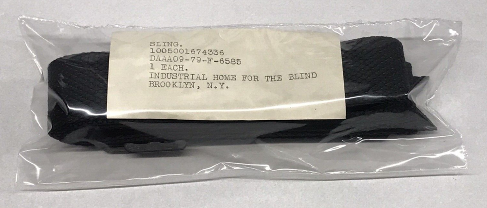 Black Nylon 50" Small Arms Sling NOS Dated 77-79