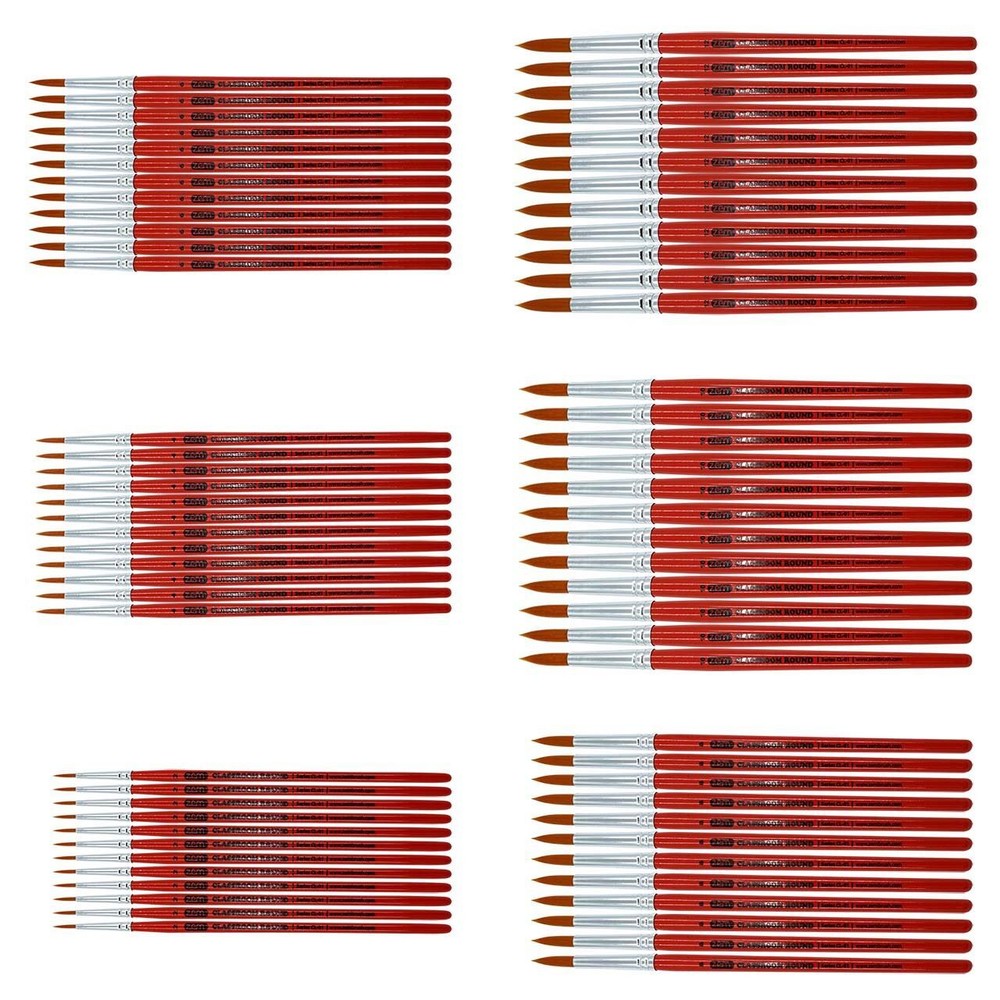 CLB-1 Classroom Artist Brush Box Set | Rounds 72 pcs