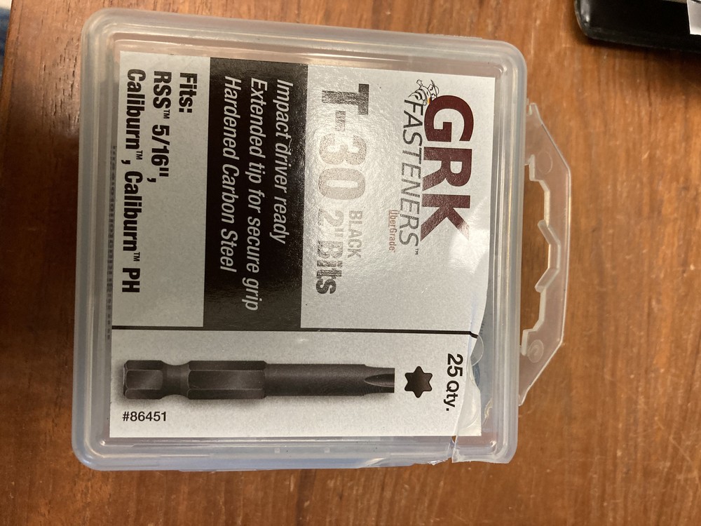 GRK 86451 T30-2-Inch Black, Open Box 20 Driver Bits