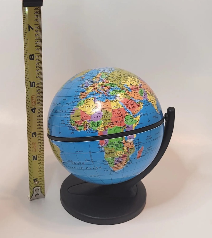 Replogle Desktop Mini Spinning Globe Dual Direction 2001 Desk Accessory 5.5"