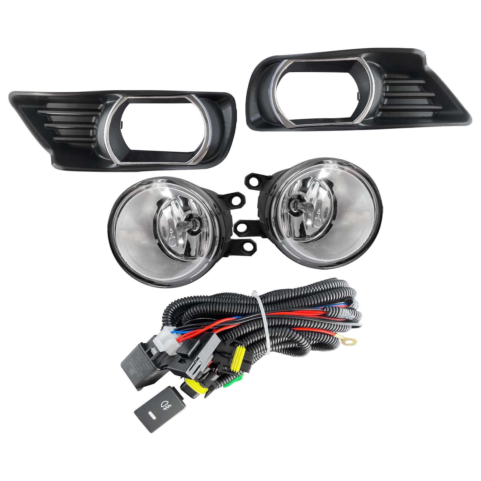 Pair For 2007-2009 Toyota Camry Clear Front Bumper Fog Lights Lamps Assembly