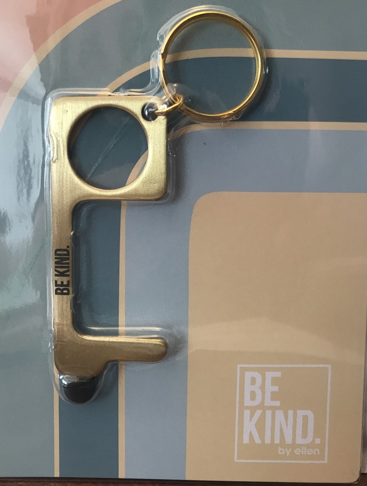 Hygiene Key Keychain by Ellen Antimicrobial Stylus Press Pull Open Close NEW