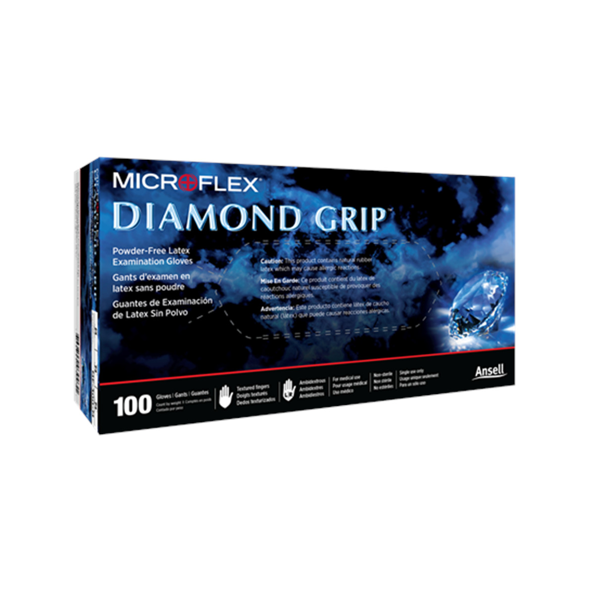 Microflex MF300XL Diamond Grip Latex Gloves XL Case of 1000