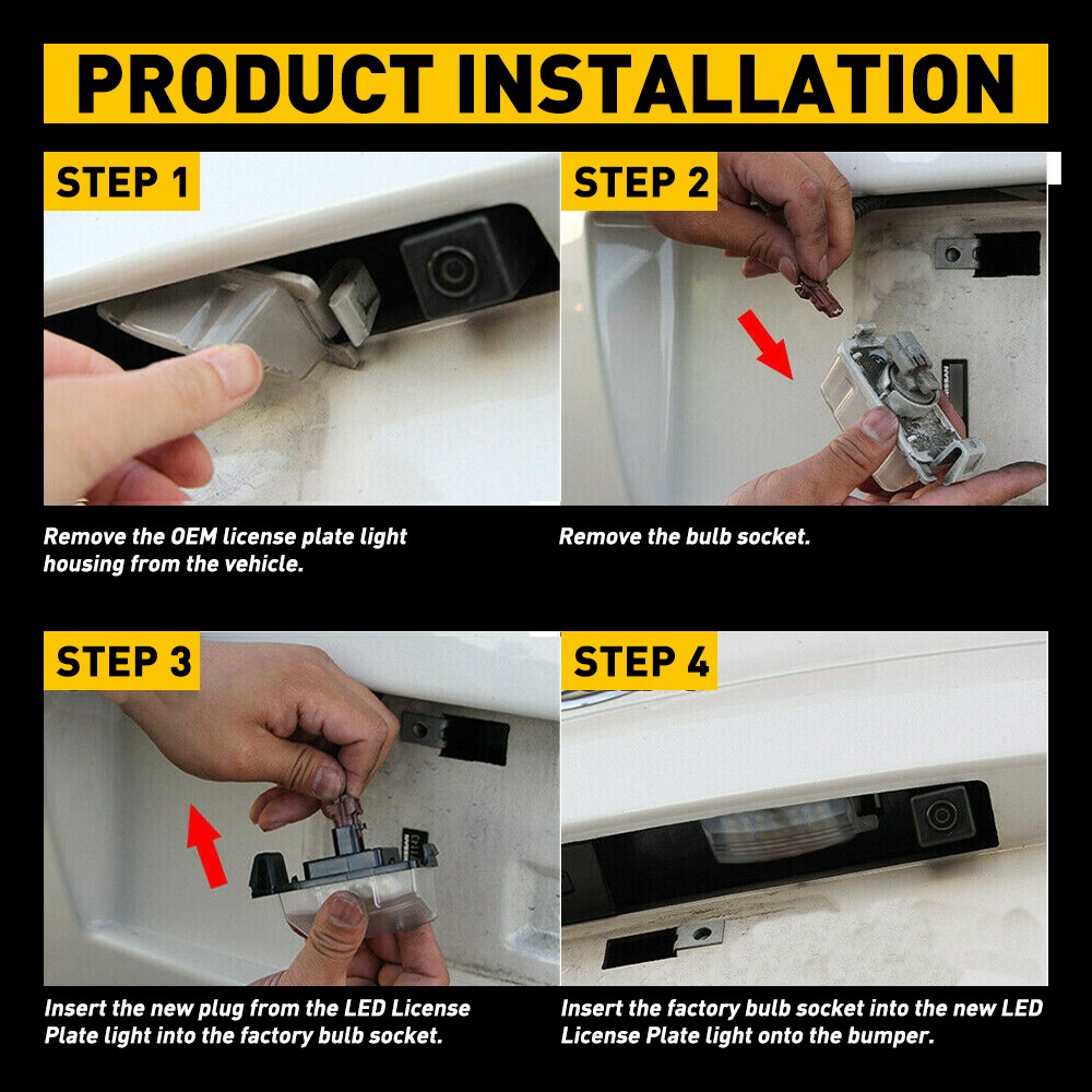 2PC LED AUXITO License Plate Tag Light Lamp For 2003-2013 INFINITI G25/G35/G37