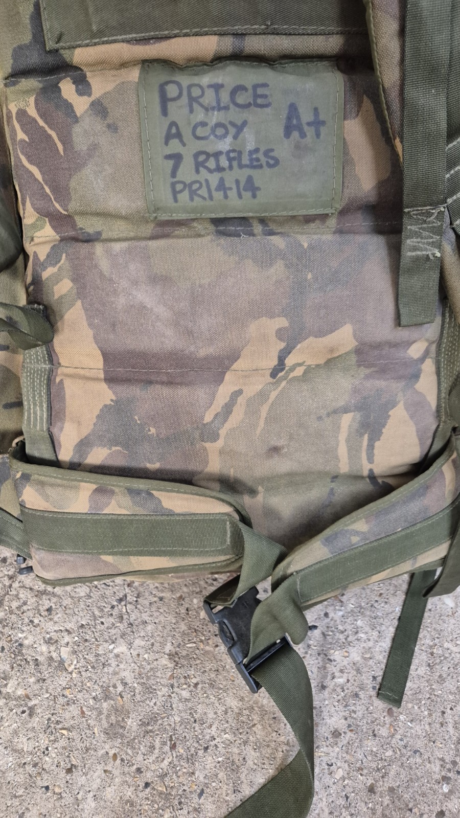 GENUINE BRITISH ARMY BERGEN RUCKSACK DPM LONG BACK 120L SIDE POUCHES +YOKE 1995