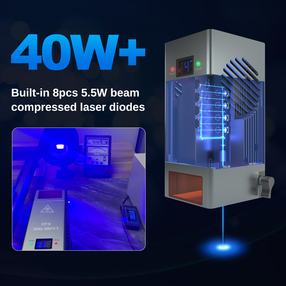LASER TREE 40W Optical Power Laser Cutting Module Kit K40 Laser Engraver Tools