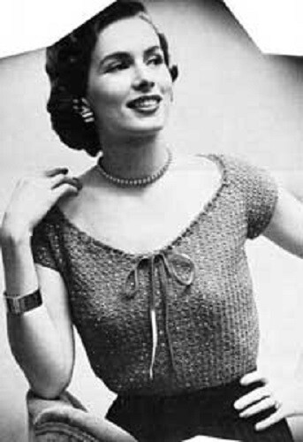Vintage Ladies Sweater #1 CROCHET PATTERNS ONLY