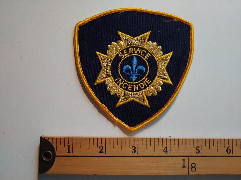 1  SAPEURS POMPIER INCENDIE FIREFIGHTER  FD FRANCAIS QUEBEC FRENCH PATCH ECUSSON