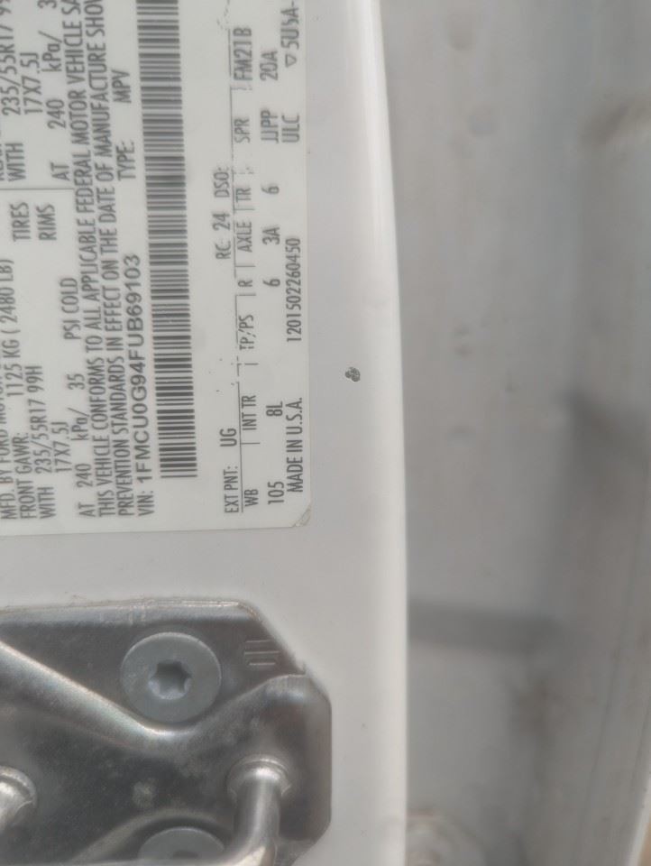 ESCAPE 2015 Lock Actuator 1378862