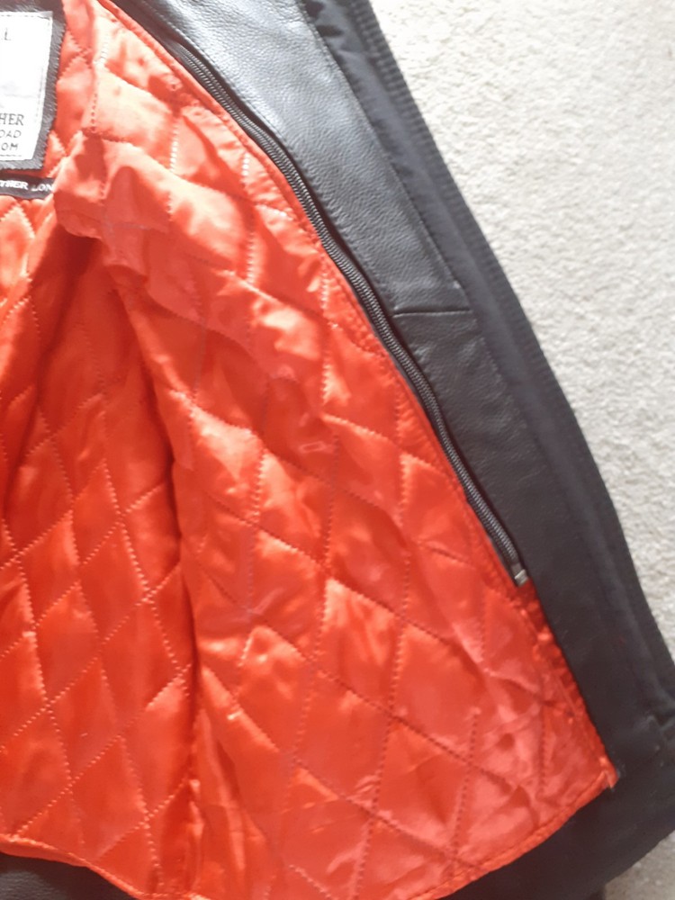 Ladies leather motorcycle jacket 42