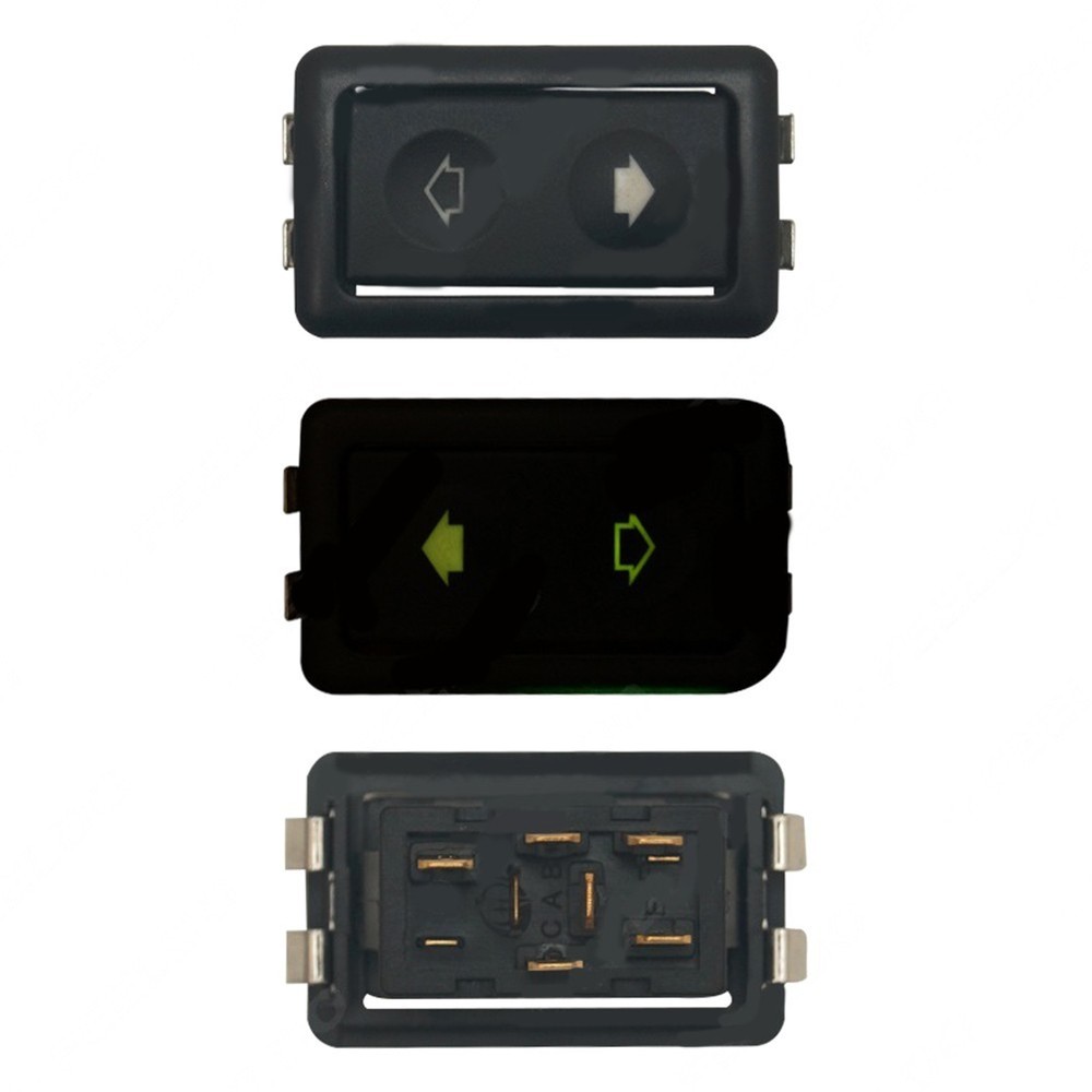 Non Deformable For Window Switch Button for All Autos with Green LED Light