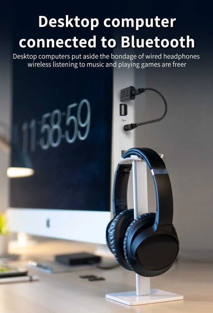 Adaptador Bluetooth Compatible Para PC TV USB Receptor Transmisor Inalambrico