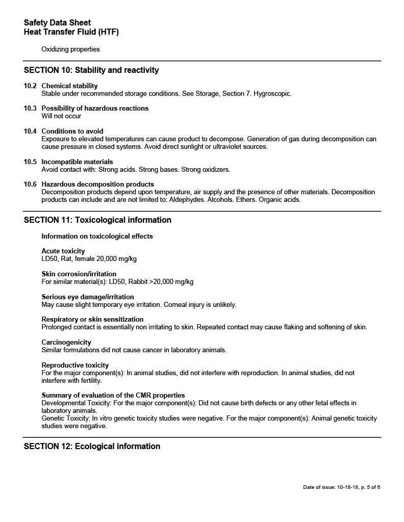 PROPYLENE GLYCOL FOR CHILLERS - 5 gallon