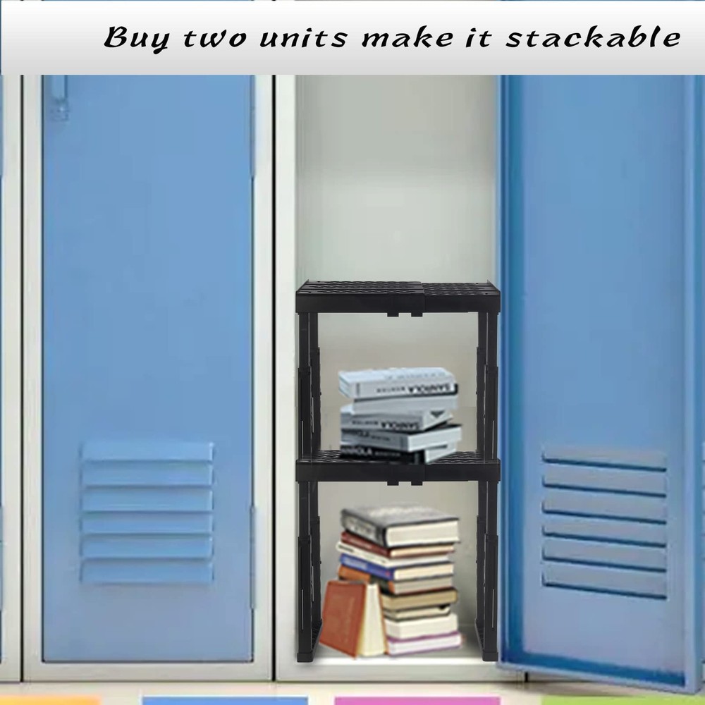 Locker Shelf for School Locker Adjustable Height and Width Locker Organizer S...