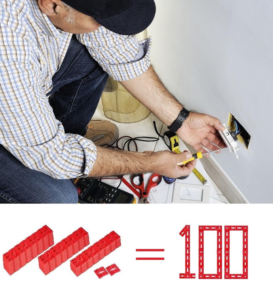 100pcs Outlet Spacers for Electrical Box, Shims Red