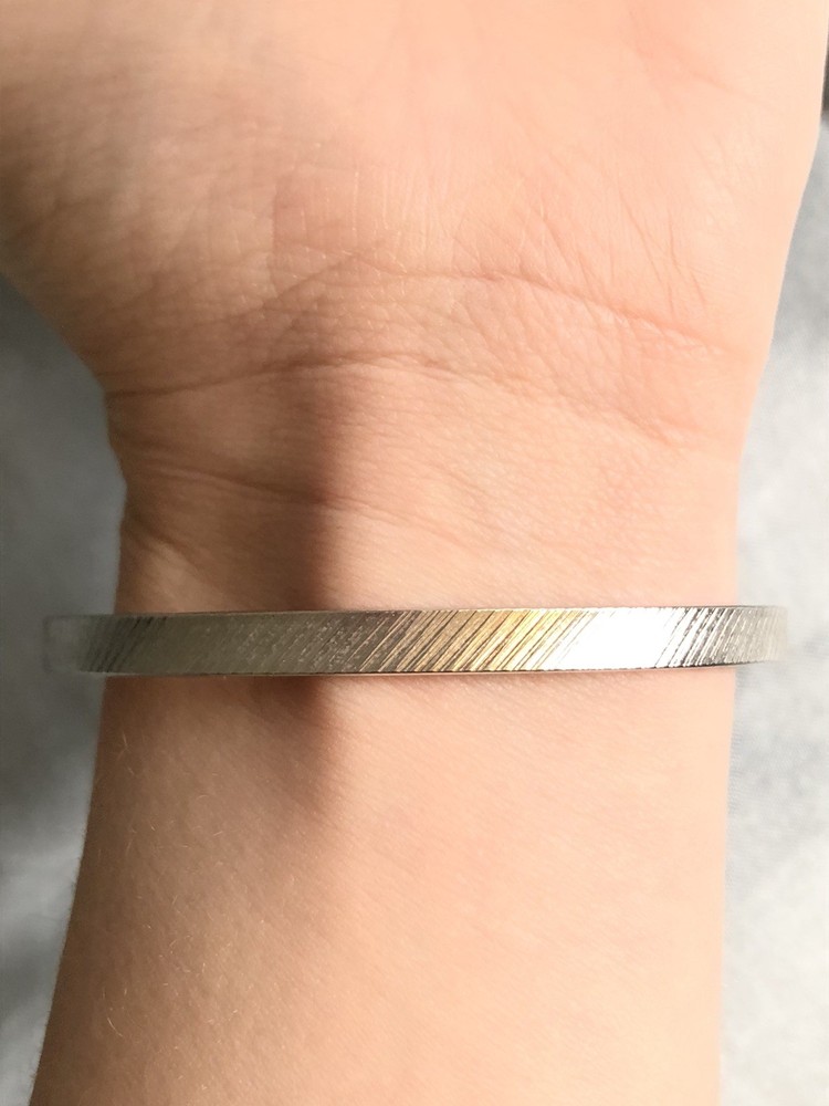 Vtg. Monet Etched Bangle Bracelet
