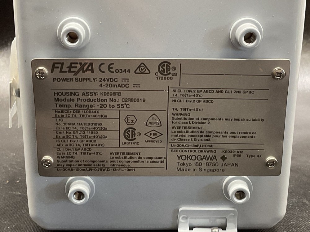 Yokogawa FLEXA FLXA21 Liquid Analyzer pH ORP DO Conductivity Controller 24VDC 4-