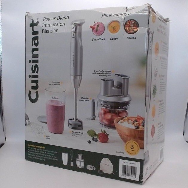 Cuisinart HB‑500PC Variable Speed Immersion Blender with Food Processor, BNIB