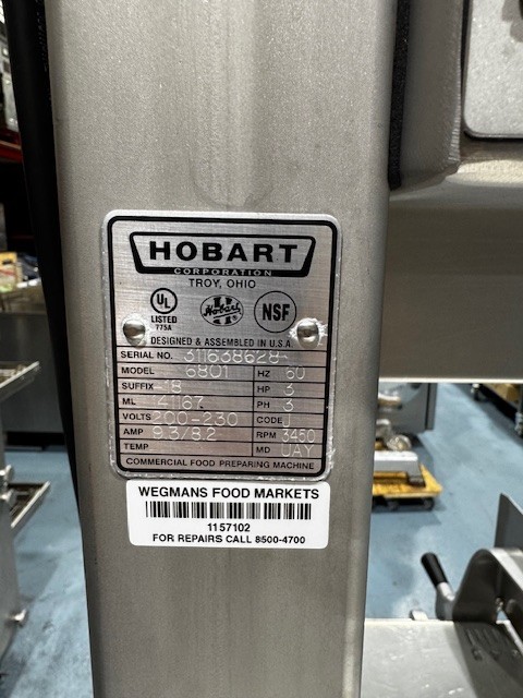 2022 Hobart 6801-18 142" Vertical Meat Saw - 3 hp, 200/230V, 3 Phase