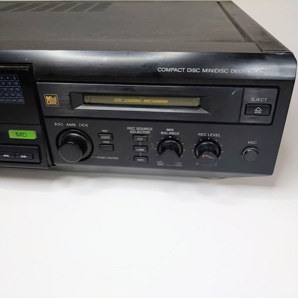SONY MXD-D1 CD MD Player Double Deck Black Good GP