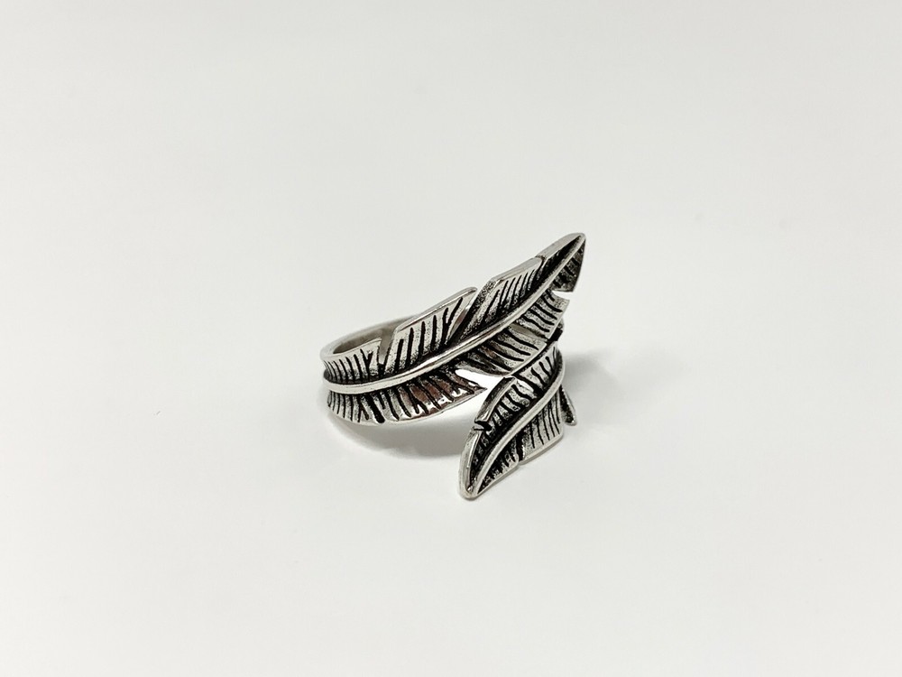 925 Sterling Silver Ring, Feather Wrap Around Ring, Adjustable Thumb Ring, Boho,