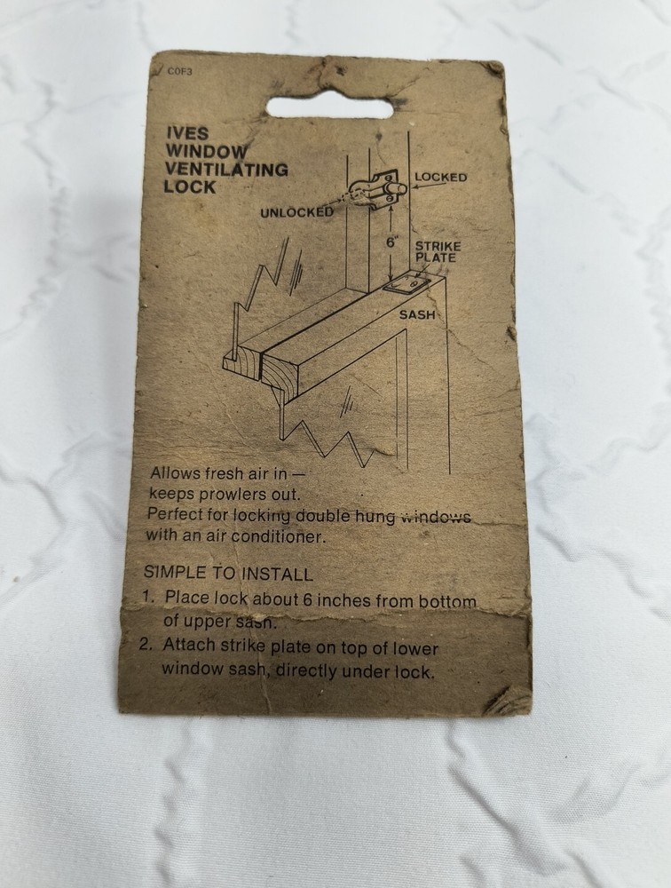 NOS Ives Window Vent Lock USA