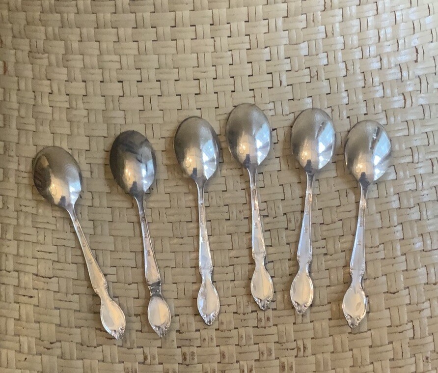 wm rogers silverplate flatware 6 Spoons 1950’s
