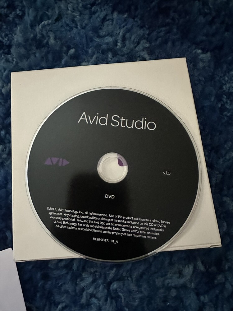 Avid Studio WW With Serial Number, Gen Support & Service Code - CDs Still Sealed