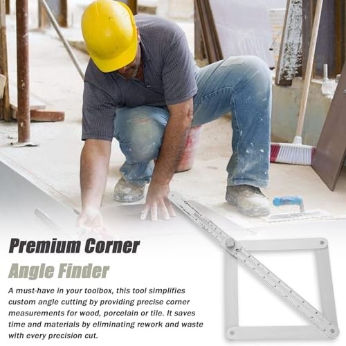 Corner Angle Finder Tool, Miter Saw Protractor with Scale, Miter Angle Silver