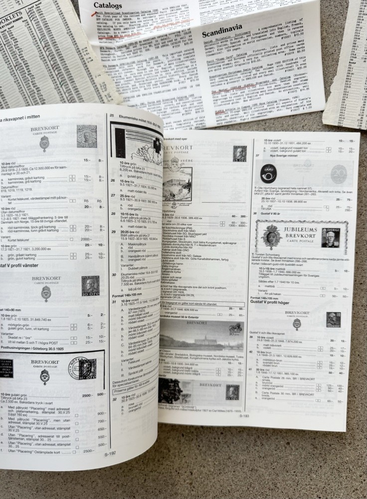 FACIT Norden 1988 Facit Special 1991 Stamp Catalog Lot Tarn Signed