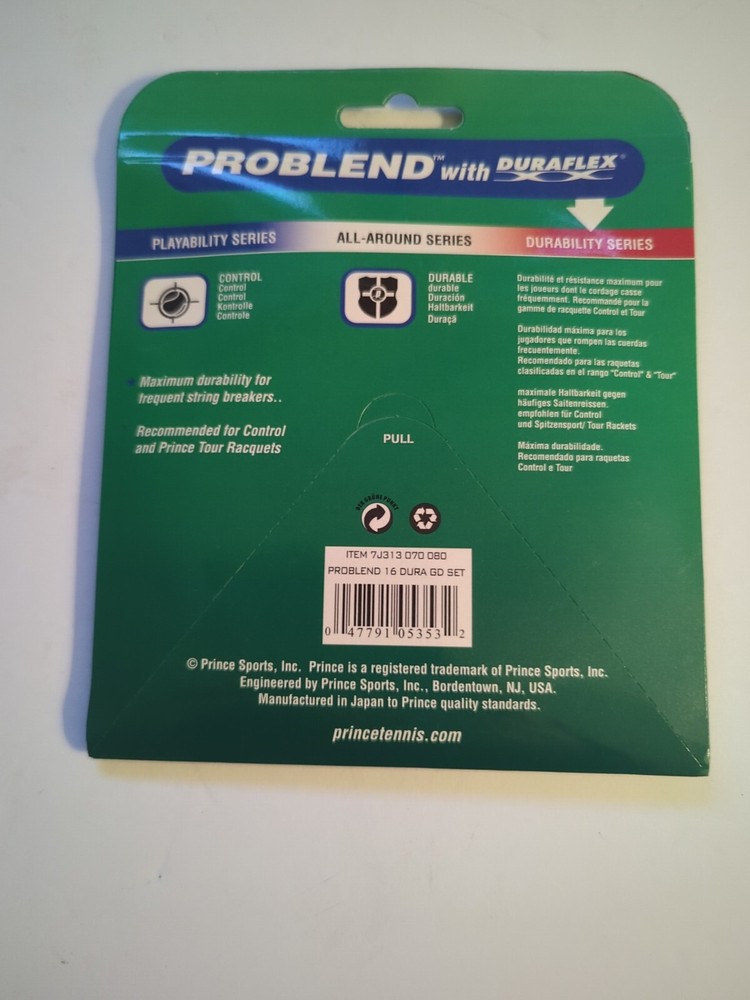 Prince ProBlend with Duaraflex Racket Strings 16 Gauge