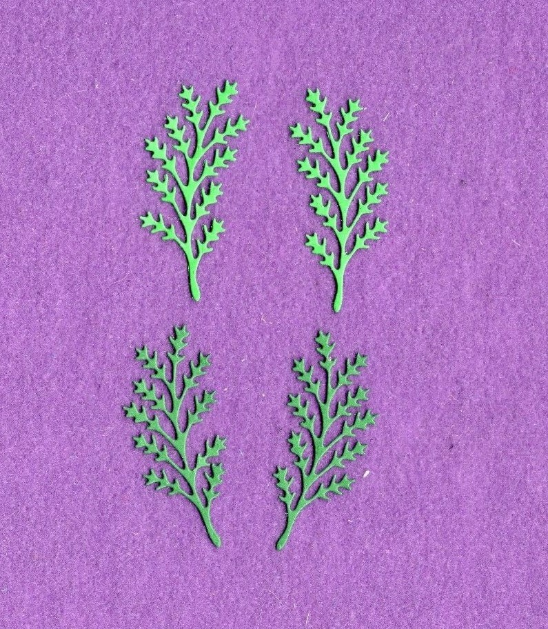 FERN die cuts scrapbook cards