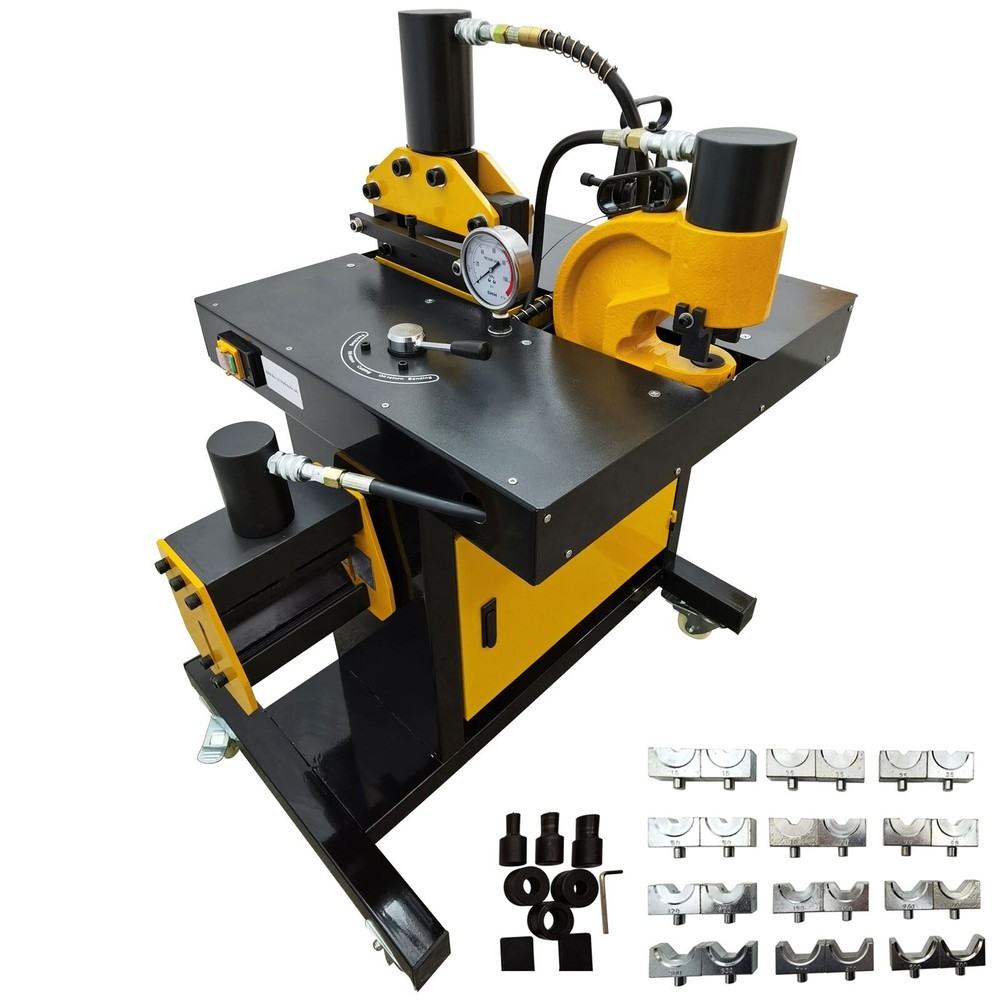 110V 750W 4 in 1 Multi-functional Electric Hydraulic Bus Processing Machine