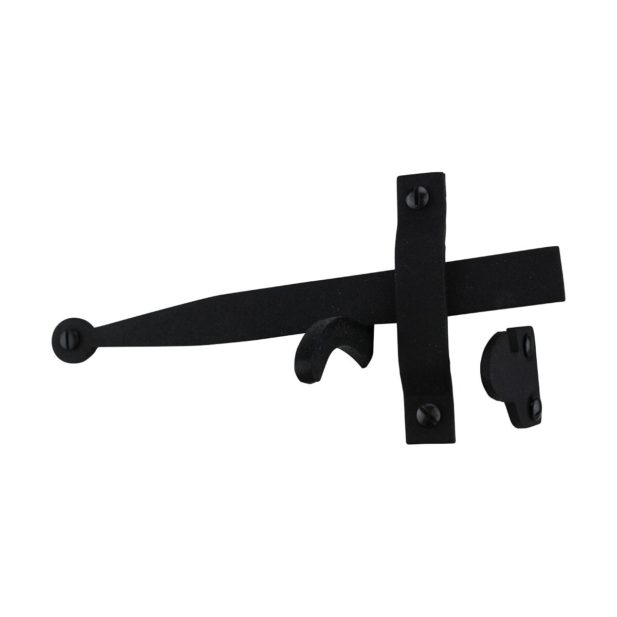 Black Cast Iron Norfolk Door Latches with Mounting Hardware Renovators Supply