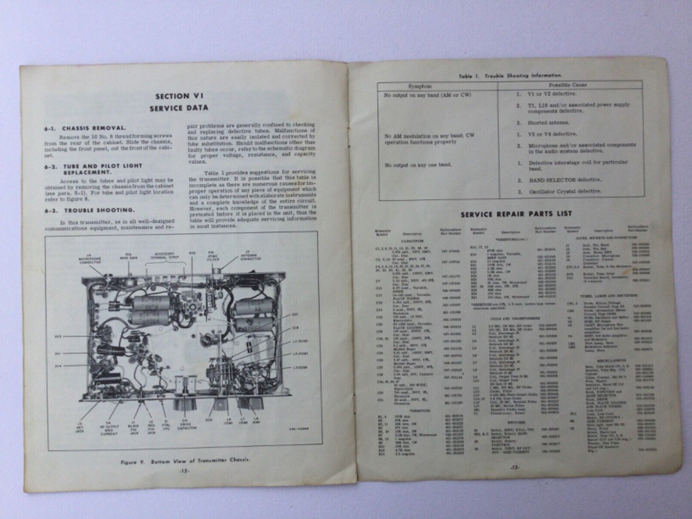 vintage Hallicrafters Transmitter HT 40 with original manual with schematics
