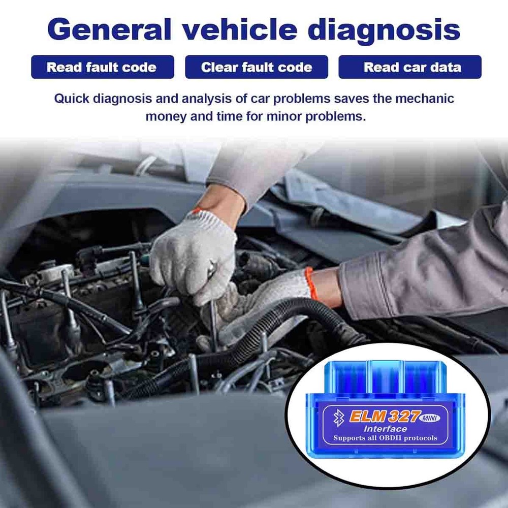 OBD2 ELM327 V2.1 MINI Bluetooth Car Code Reader Diagnostic Scanner For Android