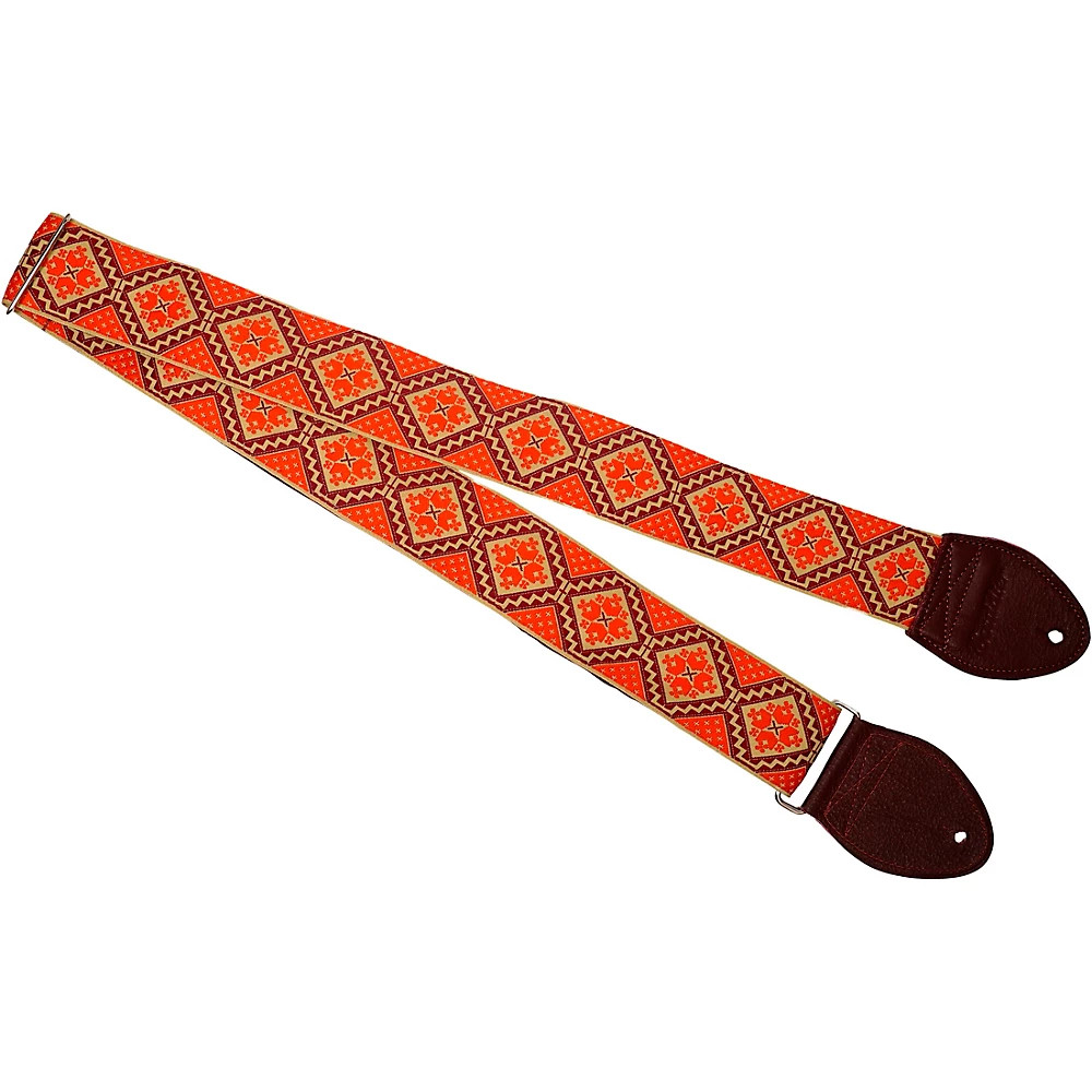 Souldier Rustic Diamond Guitar Strap Orange 2 in.