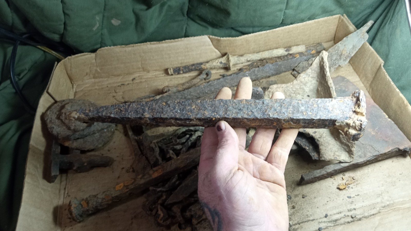 Dug civil war 30 lbs lot of Iron relics from Fort Backcreek Hedgesville WV relic