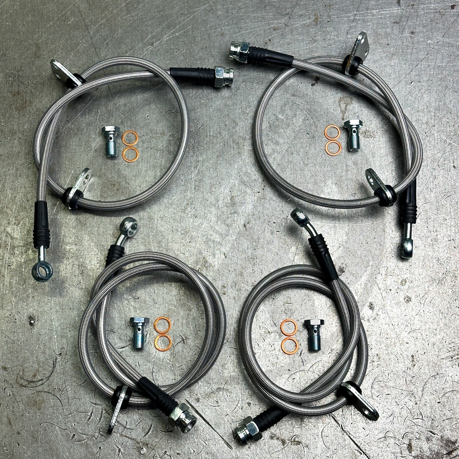 Stainless Steel Front & Rear Brake Lines Kit for 94-97 Honda Accord w Rear Disc