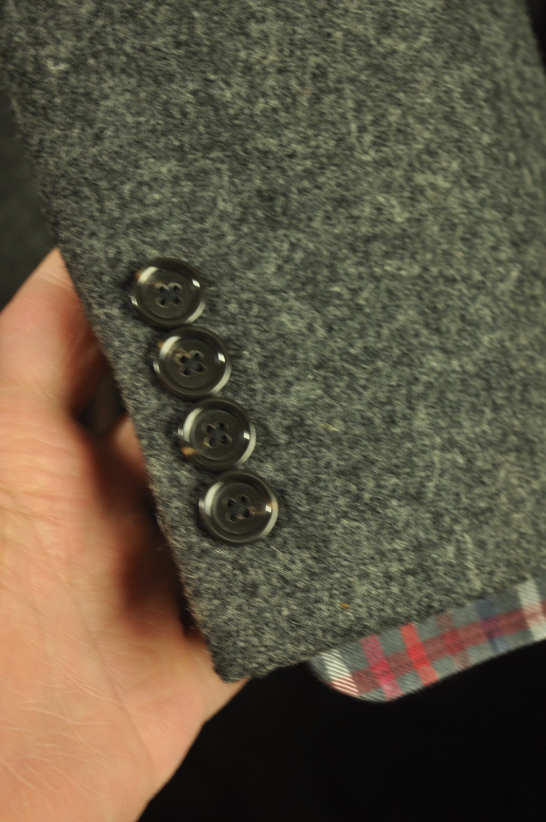 J. Crew Ludlow Moon British Wool Tweed Charcoal Gray Sport Coat 40 Long