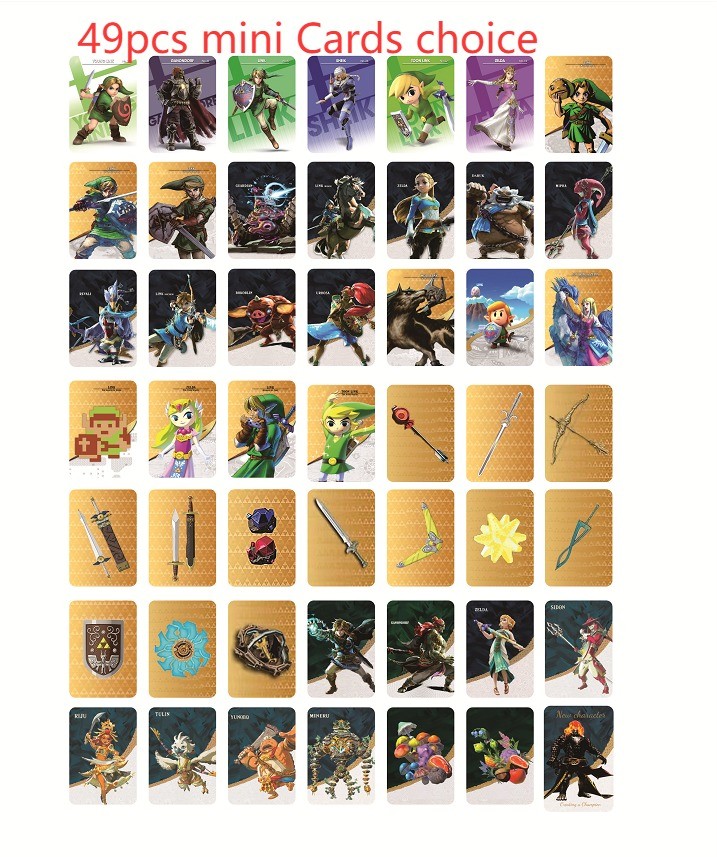 49pcs For Switch 1 2 /Wii U BOTW TOTK Zelda Tears of the Kingdom Mini NFC Cards