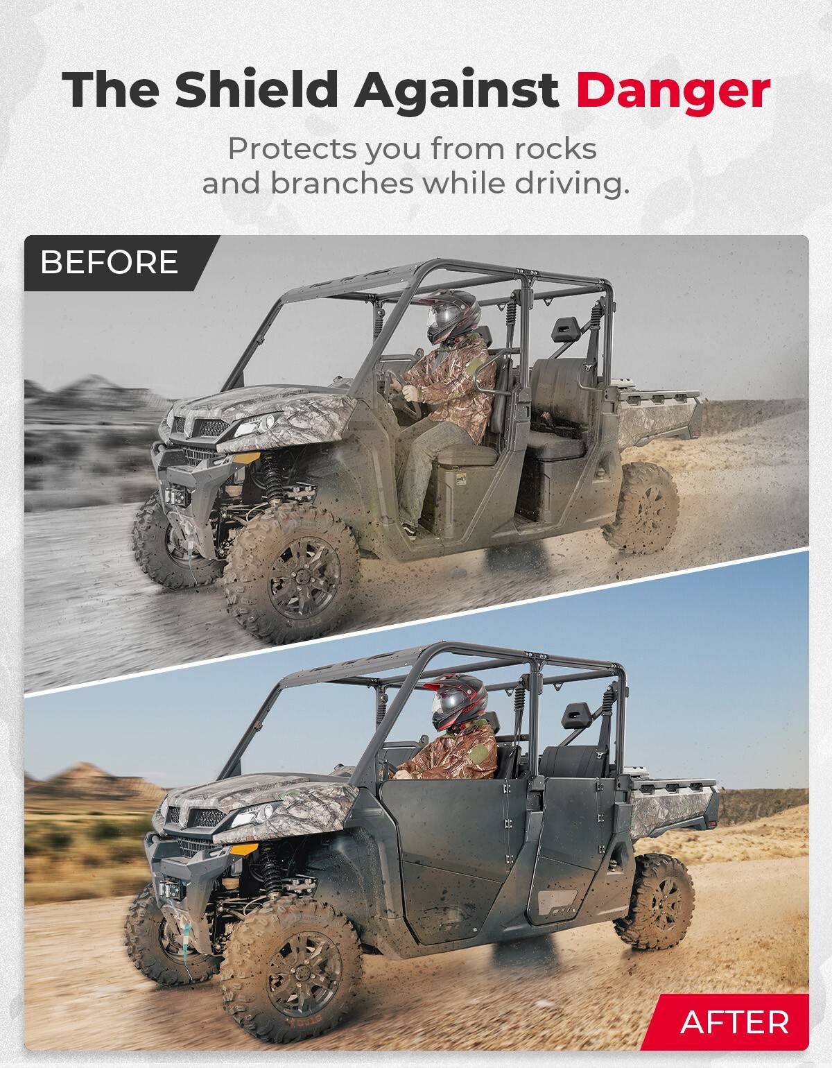 Heavy Duty Aluminum Front & Rear Half Door For CFMOTO UForce 1000 XL 2022-2026