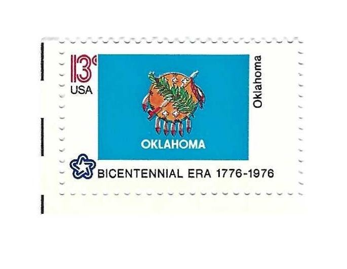 STAMP US SCOTT 1678 "Oklahoma Flag" 13 CENT 1976 MNH