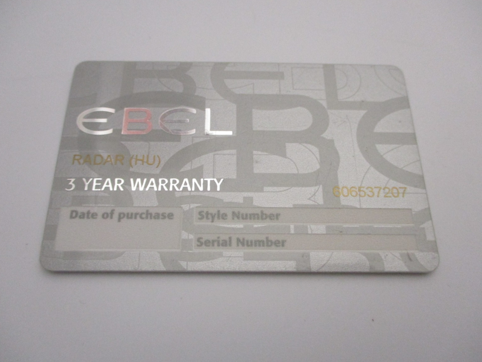 EBEL Quartz Watch Instructions & Warranty Book Service Directory and 3 Year Card