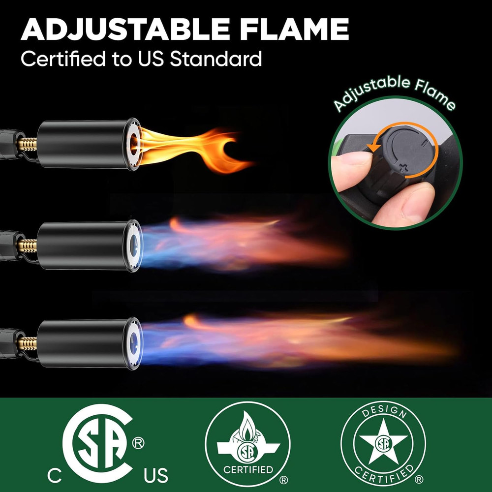 Powerful Propane Torch, Propane Torch Head, Kitchen Cooking Culinary Torch Light