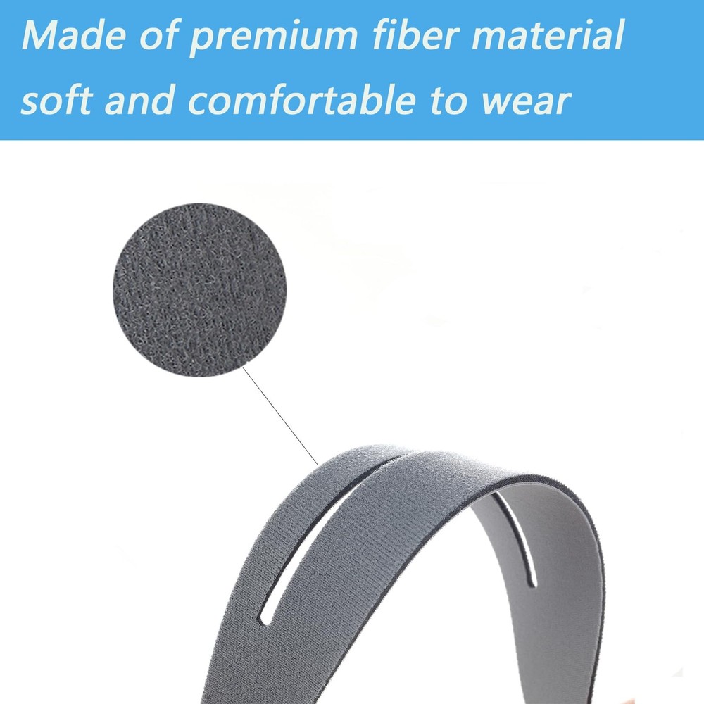 Bukpom 1 Pack Replacement Headgear Strap Compatible with One Size, Grey