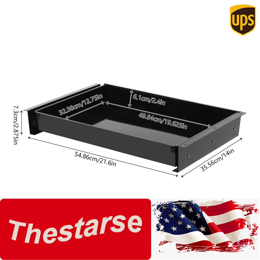 Under Desk Mounted Sliding Pull-out Drawer Storage Organizer For Workstations