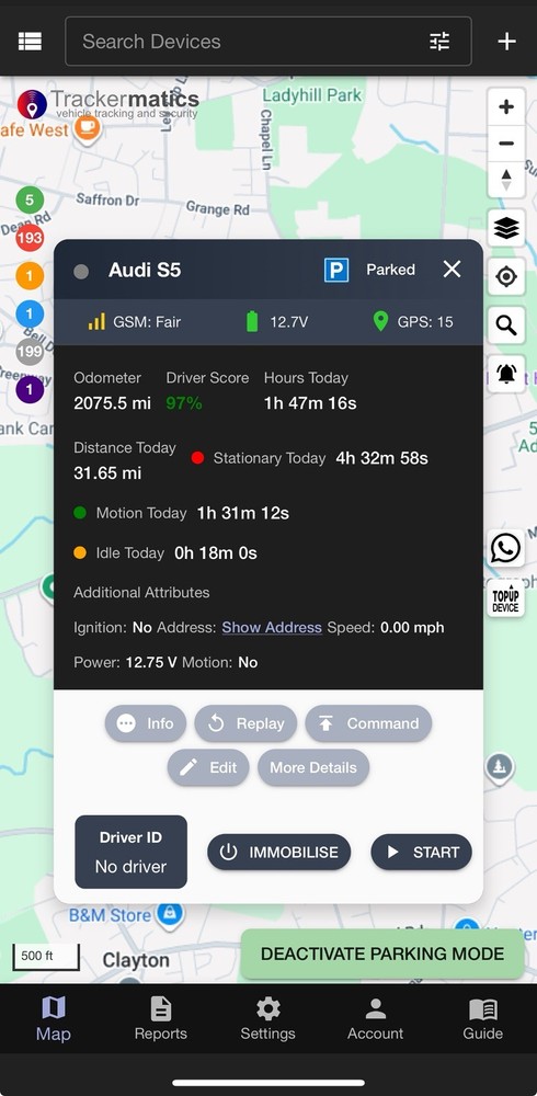 car tracker security remote immobiliser & 12 MONTHS SUBSCRIPTION